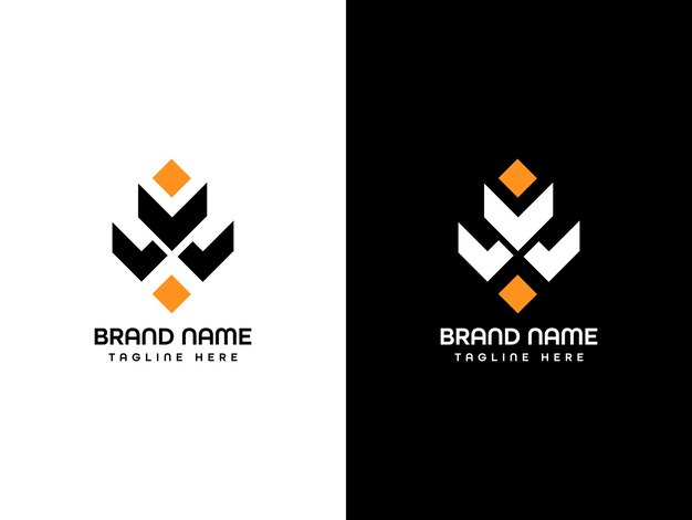 Modelo de diseño de logotipo Monograma de marca