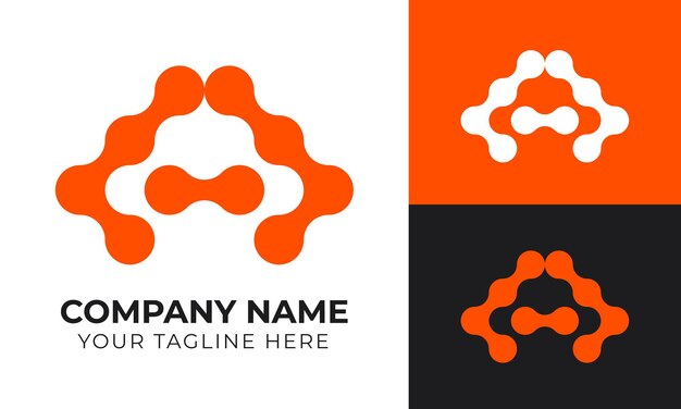 Modelo de diseño de logotipo de negocio abstracto minimalista moderno y creativo