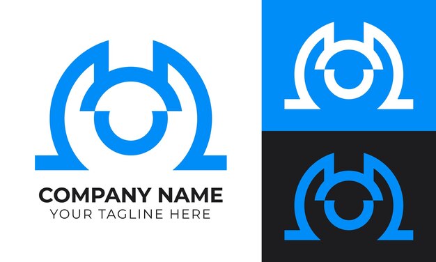 Modelo de diseño de logotipo de negocio moderno, abstracto y minimalista