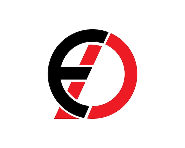 Modelo de diseño de logotipo profesional de la letra ED de forma redonda