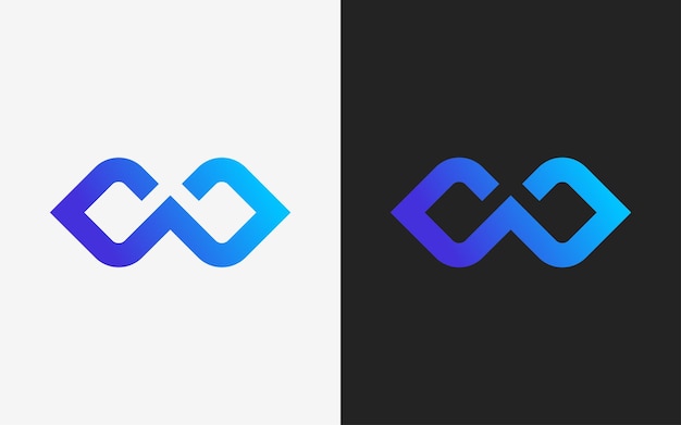 Modelo de diseño de logotipo de tecnología abstracta de letra mínima y profesional