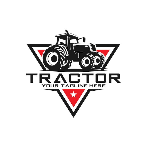 Modelo de diseño del logotipo del tractor agrícola