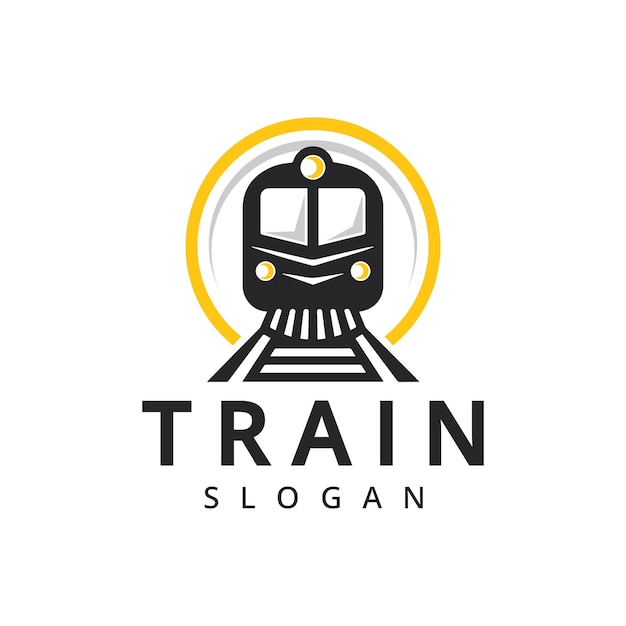 Modelo de diseño de logotipo de tren de locomotora antigua simple