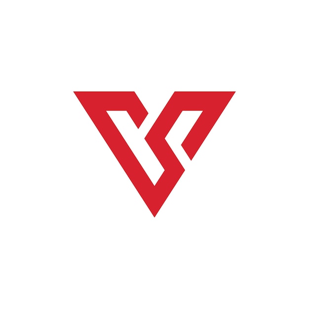 Modelo de diseño de logotipo vectorial frente a la letra inicial VS