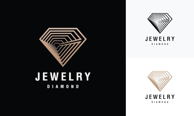 modelo de diseño de logotipo vectorial de símbolo de joyería de diamantes inspiración de jojería
