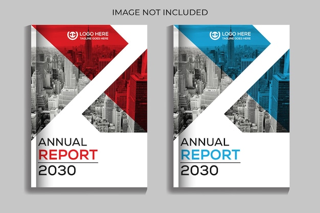 Modelo de diseño moderno de la portada del libro de negocios del informe anual corporativo