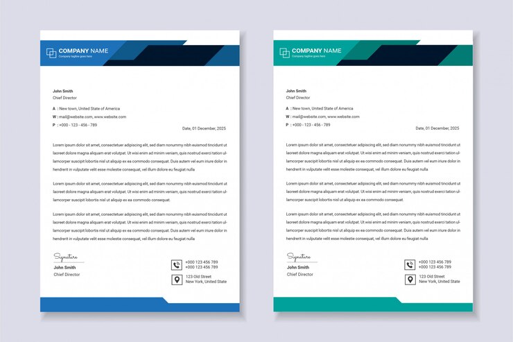 Modelo de diseño de papel de carta de negocios modernos