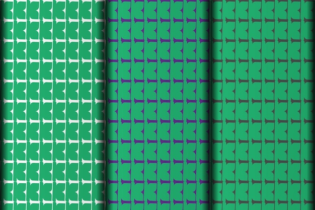 Modelo de diseño de patrones de vectores de flores geométricas modernas