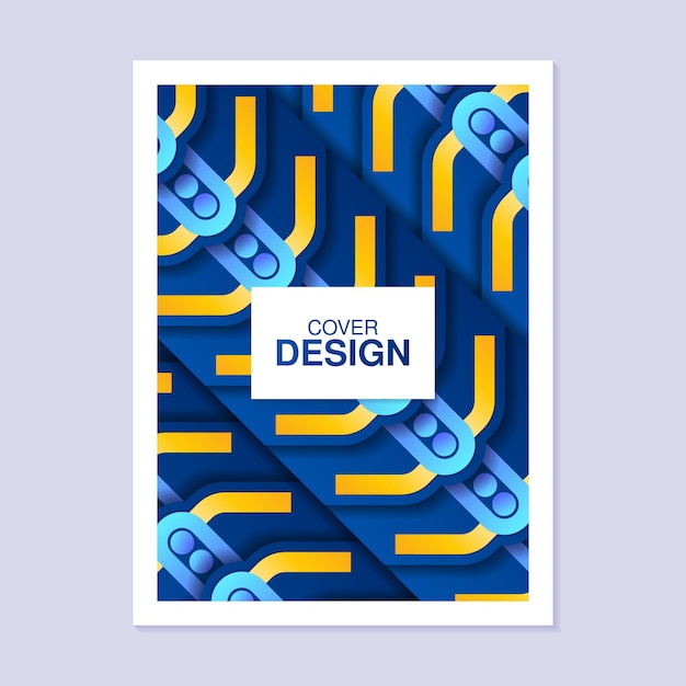 Modelo de diseño de portada abstracto moderno