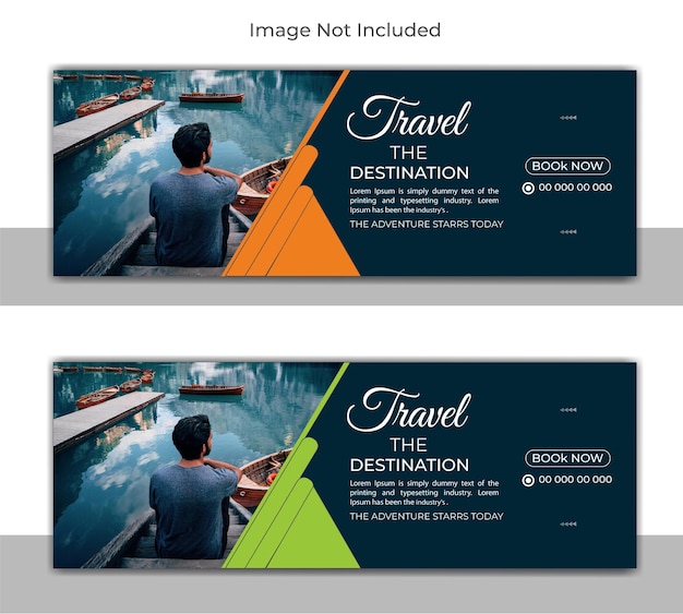 Modelo de diseño de portada de anuncios de viajes de negocios en Facebook