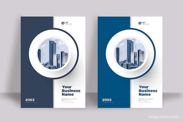 Modelo de diseño de portada de folleto A4 corporativo moderno