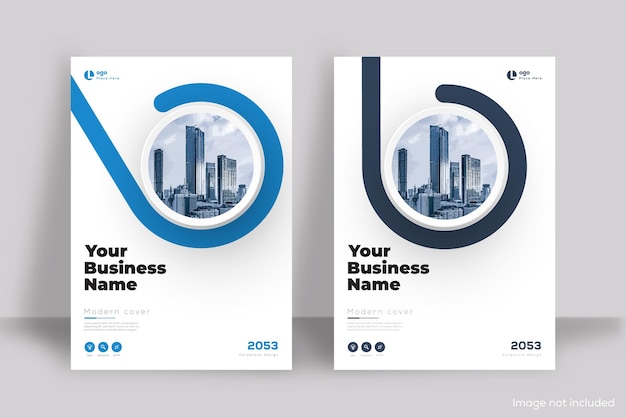 Modelo de diseño de portada de folleto A4 corporativo moderno