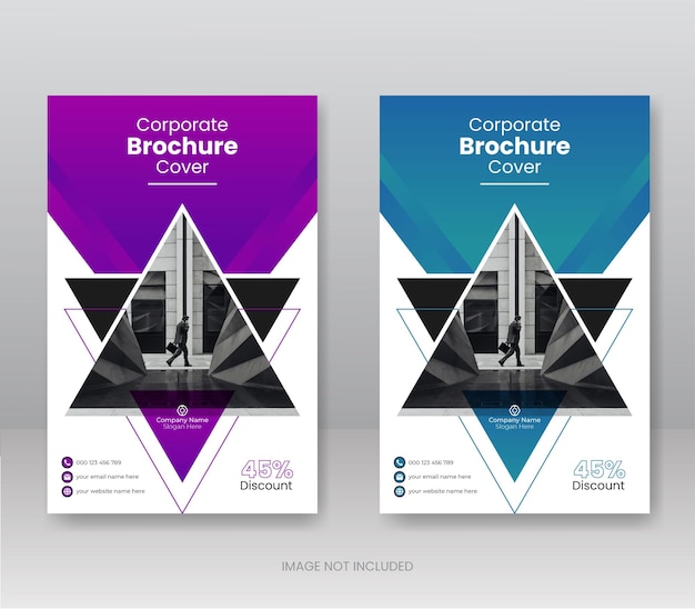 Modelo de diseño de portada de folleto de perfil de empresa moderna y portada de libro