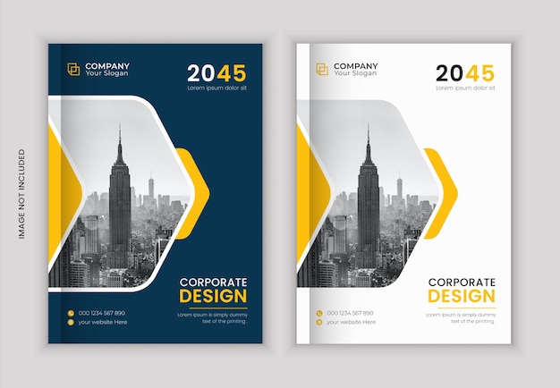 Modelo de diseño de la portada del informe anual de la empresa o del folleto