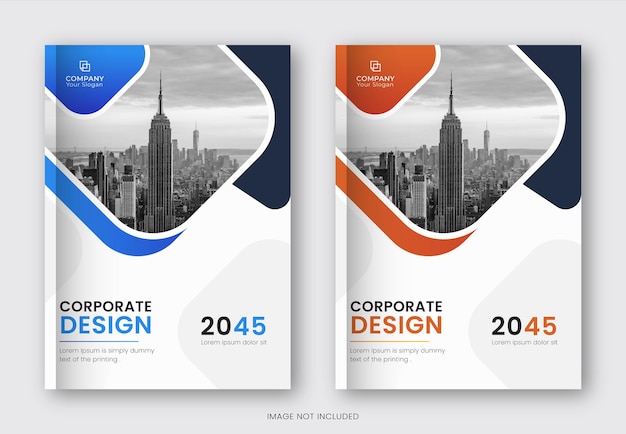 Modelo de diseño de la portada del informe anual de la empresa o del folleto