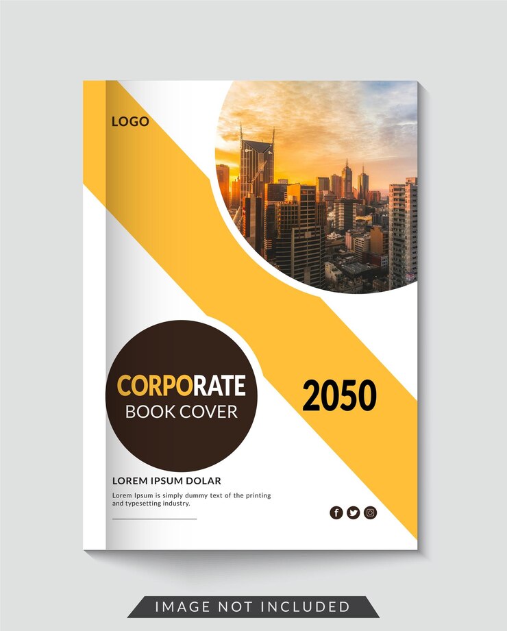 Modelo de diseño de portada de libro corporativo moderno y sencillo