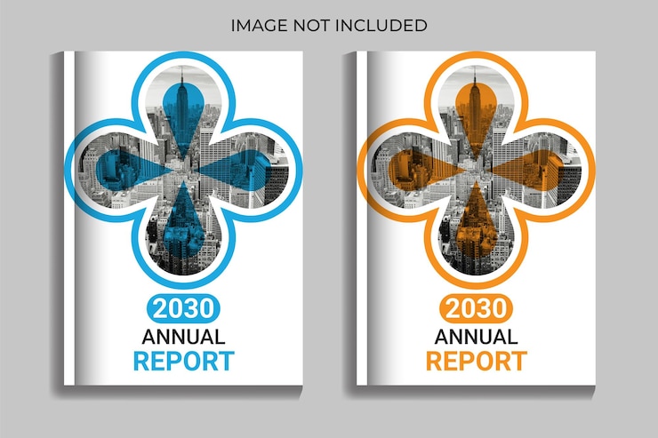 Vector modelo de diseño de portada de libro de informes anuales de negocios modernos y creativos