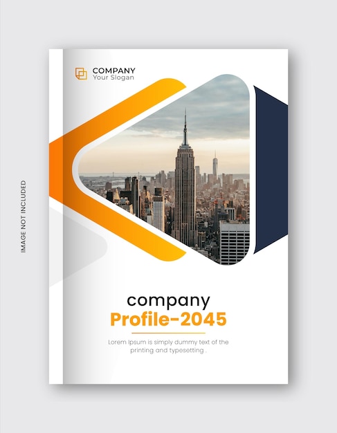 Modelo de diseño de la portada del libro de negocios del informe anual de la empresa