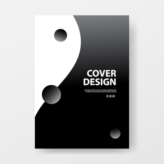 Vector modelo de diseño de portada o cartel abstracto minimalista elegante