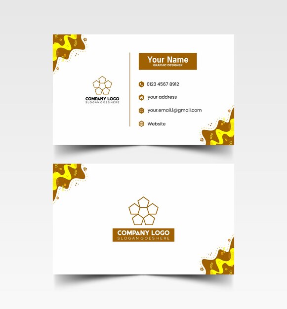 Modelo de diseño simple de nombre y tarjeta de identificación 10