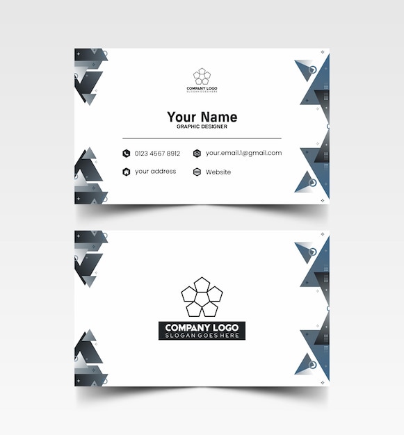Modelo de diseño simple de nombre y tarjeta de identificación 10