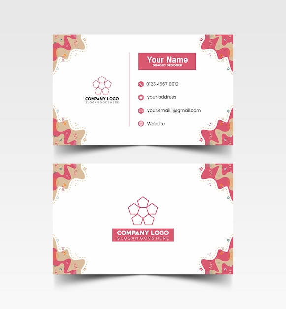 Modelo de diseño simple de nombre y tarjeta de identificación 10