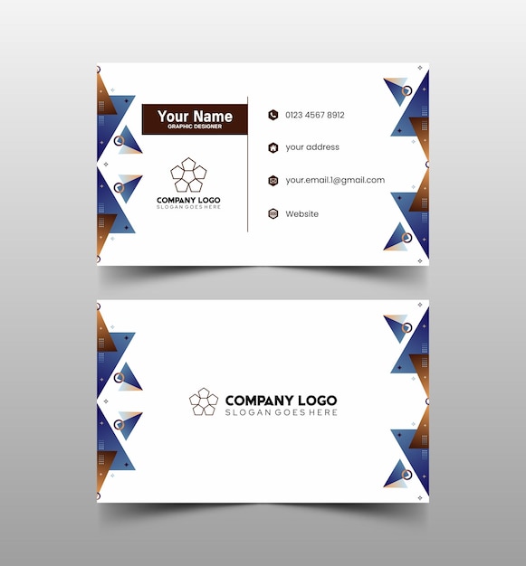 Modelo de diseño simple de nombre y tarjeta de identificación 10