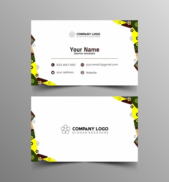 Modelo de diseño simple de nombre y tarjeta de identificación 10