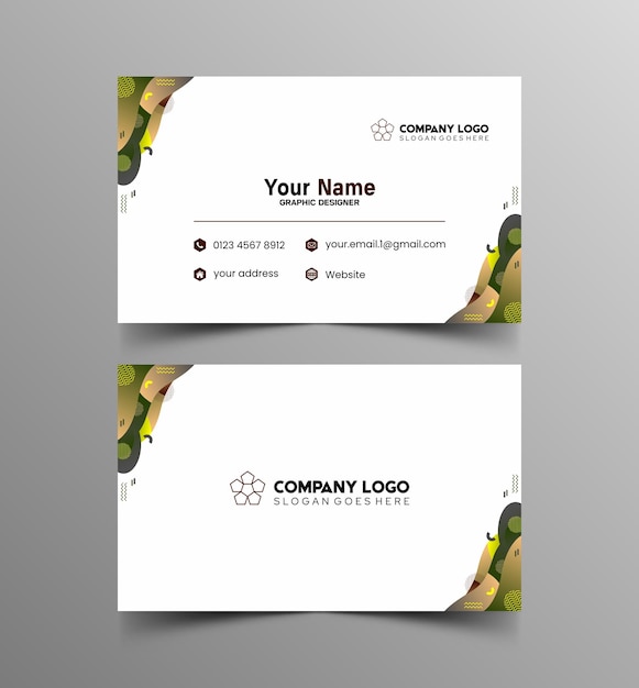 Modelo de diseño simple de nombre y tarjeta de identificación 10