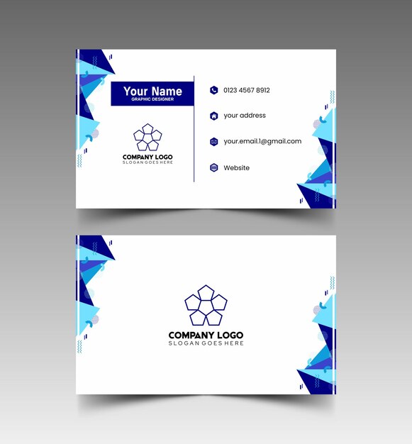 Modelo de diseño simple de nombre y tarjeta de identificación 10