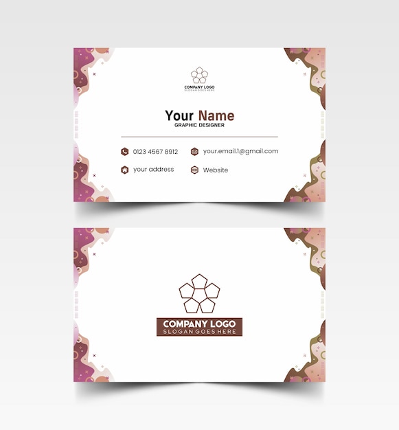 Modelo de diseño simple de nombre y tarjeta de identificación 10