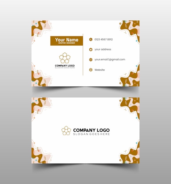 Modelo de diseño simple de nombre y tarjeta de identificación 10