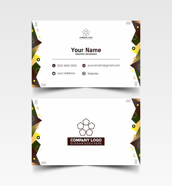 Modelo de diseño simple de nombre y tarjeta de identificación 10