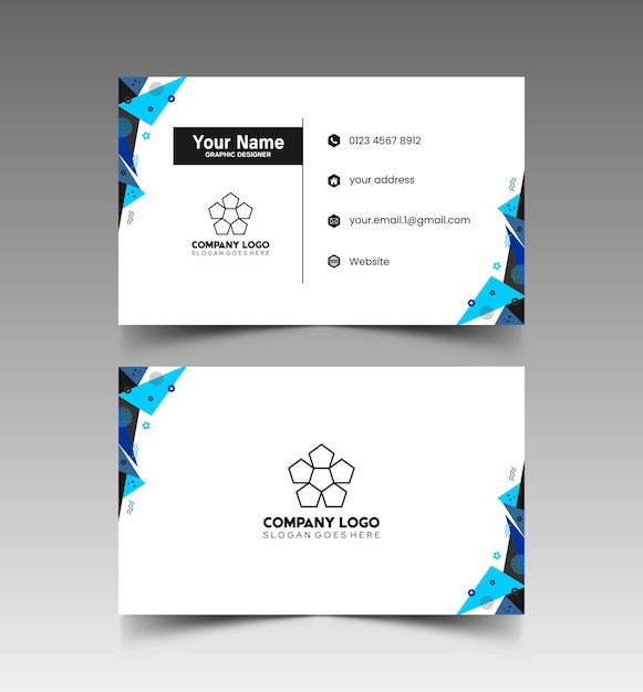 Modelo de diseño simple de nombre y tarjeta de identificación 10