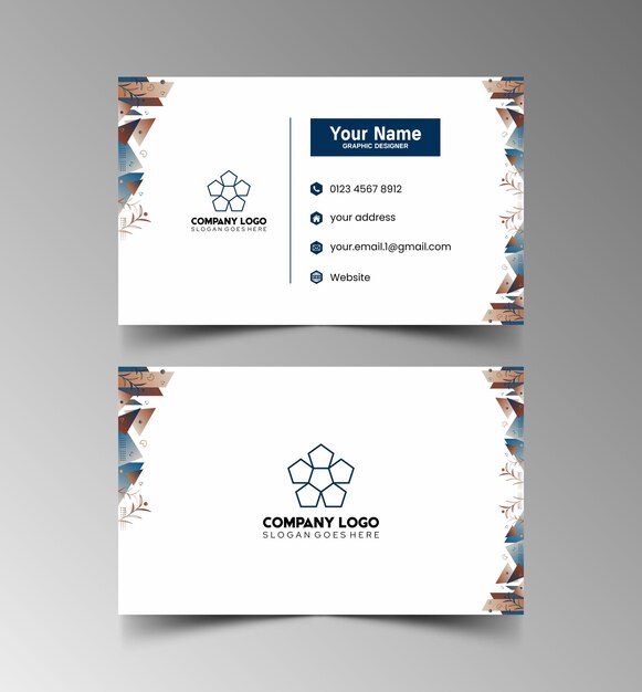 Modelo de diseño simple de nombre y tarjeta de identificación 10