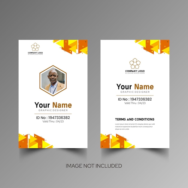 Modelo de diseño simple de nombre y tarjeta de identificación 10