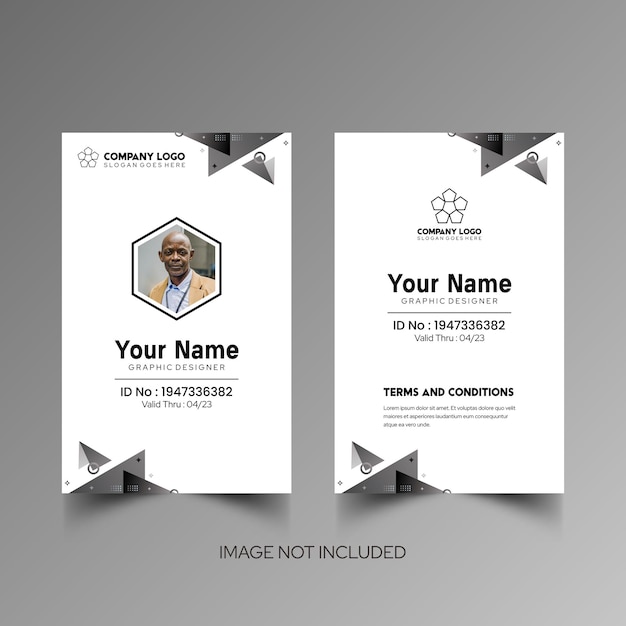 Modelo de diseño simple de nombre y tarjeta de identificación 10