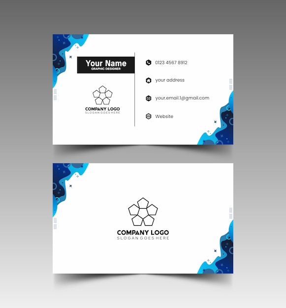 Modelo de diseño simple de nombre y tarjeta de identificación 10