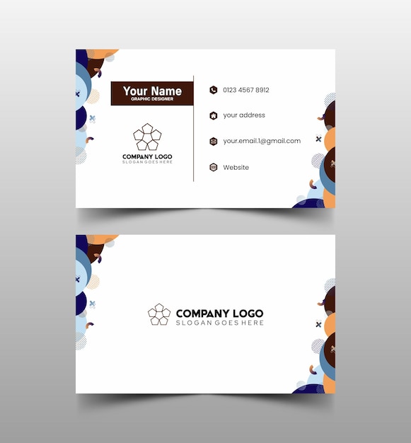 Modelo de diseño simple de nombre y tarjeta de identificación 10