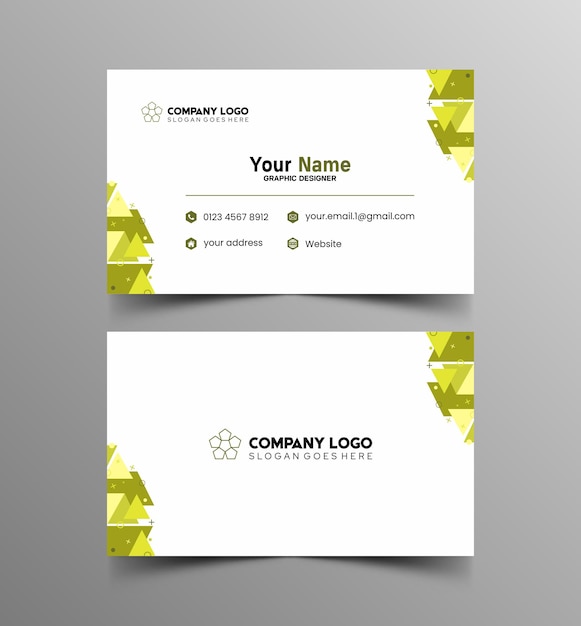 Modelo de diseño simple de nombre y tarjeta de identificación 10