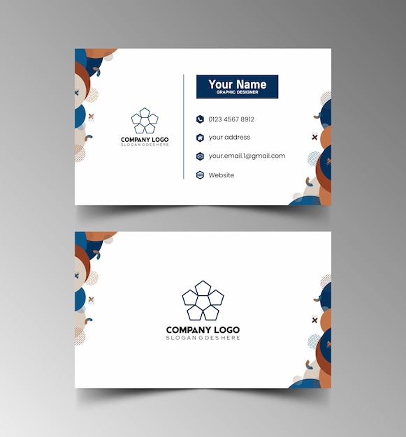 Modelo de diseño simple de nombre y tarjeta de identificación 10