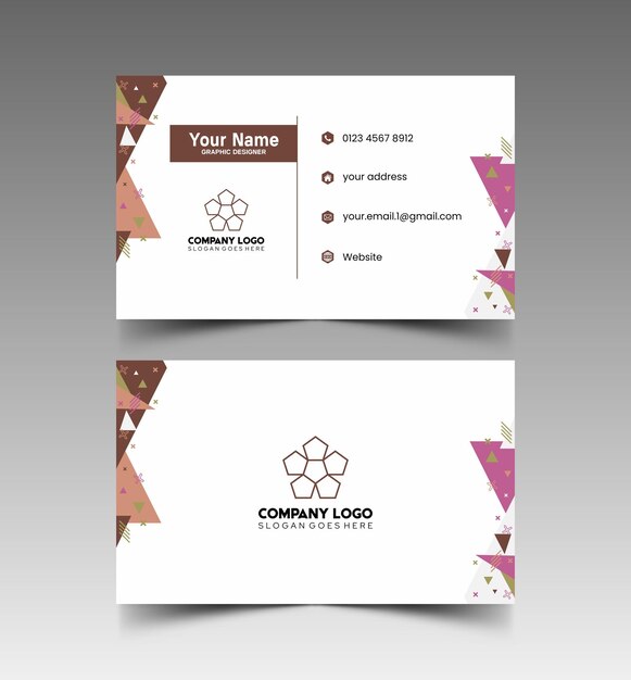 Modelo de diseño simple de nombre y tarjeta de identificación 10