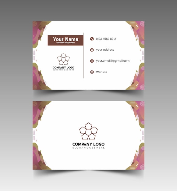 Modelo de diseño simple de nombre y tarjeta de identificación 10