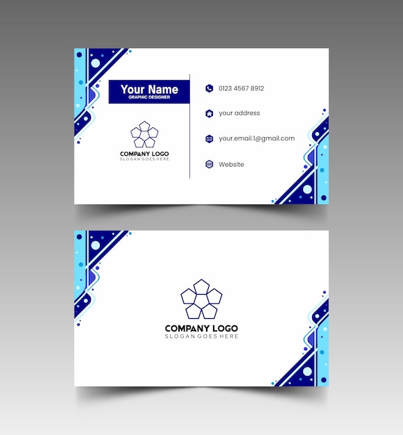 Modelo de diseño simple de nombre y tarjeta de identificación 10