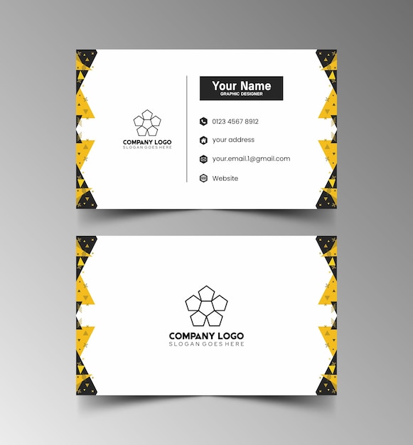 Modelo de diseño simple de nombre y tarjeta de identificación 10