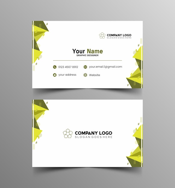Modelo de diseño simple de nombre y tarjeta de identificación 10