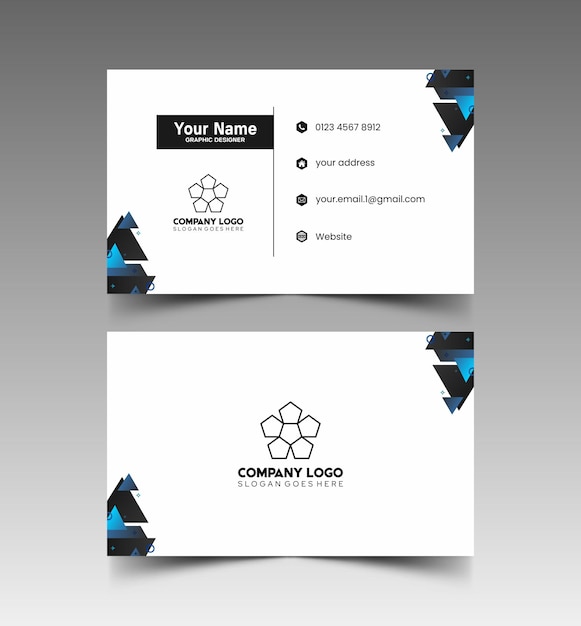 Modelo de diseño simple de nombre y tarjeta de identificación 10