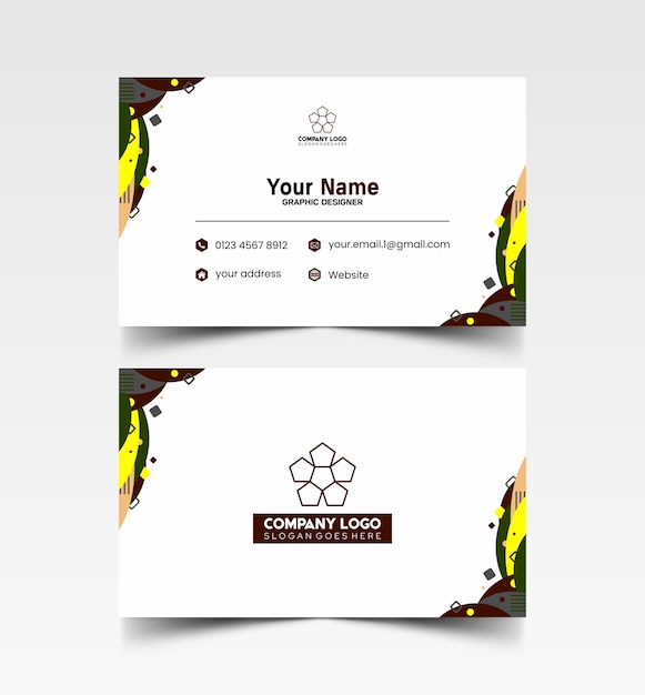 Modelo de diseño simple de nombre y tarjeta de identificación 10