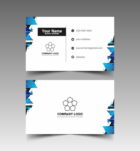 Modelo de diseño simple de nombre y tarjeta de identificación 10