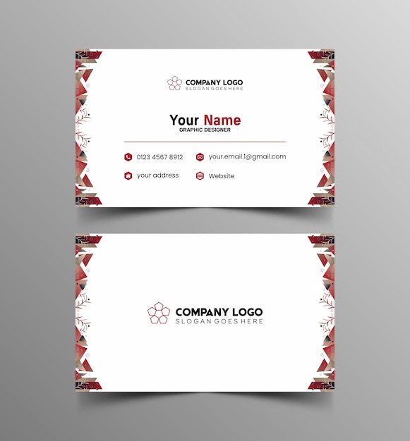 Modelo de diseño simple de nombre y tarjeta de identificación 10